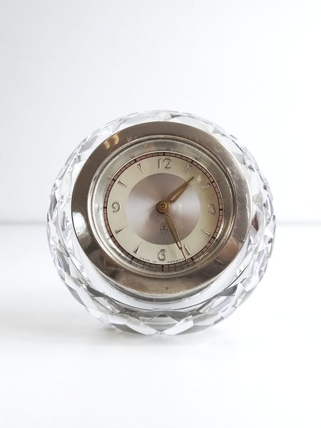 German Westmore Crystal Cased Desk Clock - $1 Reserve Charity Auction! Carousel 1