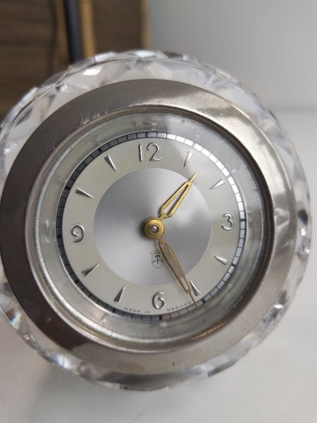 German Westmore Crystal Cased Desk Clock - $1 Reserve Charity Auction! Carousel 2