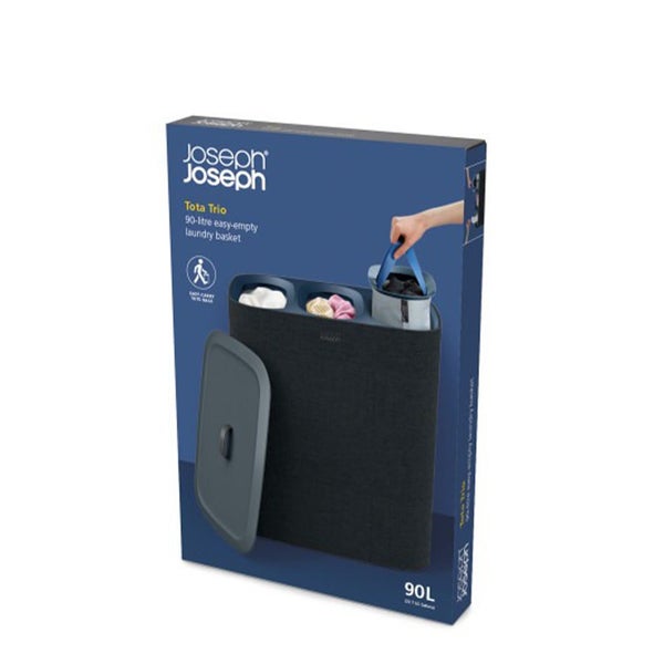 Joseph Joseph Tota Trio 90L Laundry Separation Basket Black Carousel 9