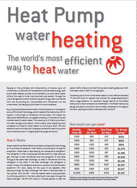 Rheem HDi-310 Heat Pump Hot Water Cylinder. RRP $7450 Carousel 7