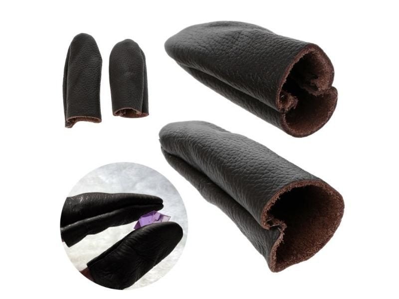 1 Pair Needle Felting Faux Leather Protectors Finger Tools For Hand Craft Made Carousel 1