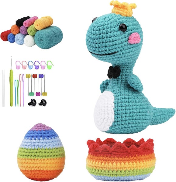 Dinosaur Crochet Kit for Beginners with Step-by-Step Video Tutorials Carousel 2