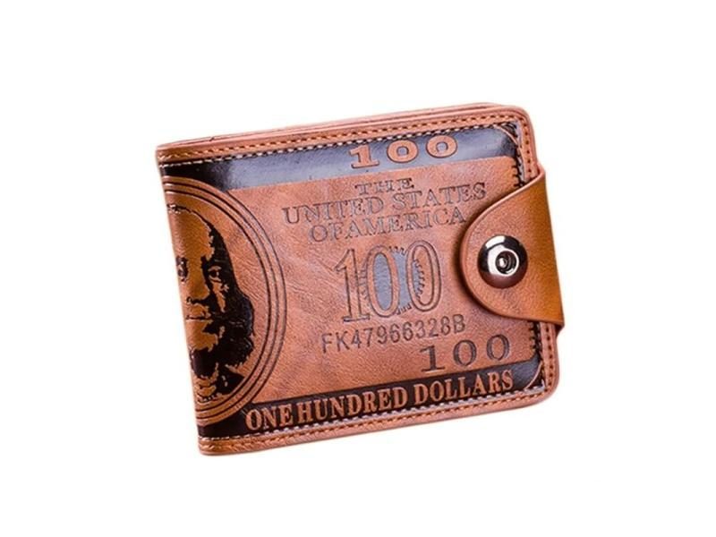 Men's Wallets With 100 US Dollar PatternWallet Male Leather Walet Photo Card Carousel 1