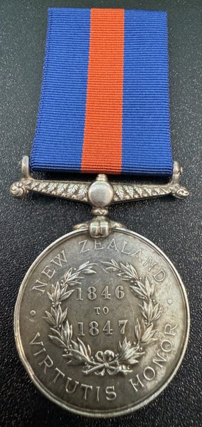 1846 to 1847 MAORI WAR MEDAL (PTE. JOHN HORSWILL R MARINS. - H - M.S- CALLIOPE) Carousel 1