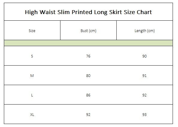 High Waist Slim Printed Long Skirt Carousel 11