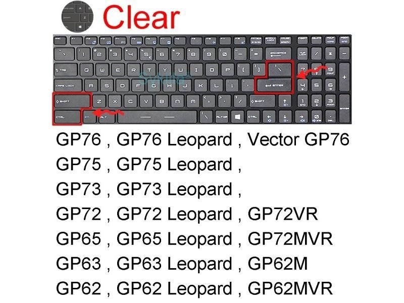 Keyboard Cover For MSI GF65 Thin GF63 GF75 Thin GF72 GF72VR GF62 GF62VR Carousel 1