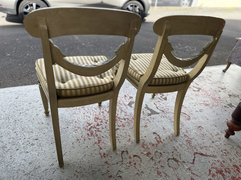 PAIR French Circa 1950's Empire Style Side Chairs Carousel 20
