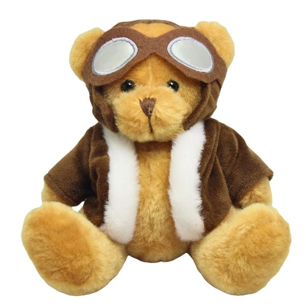 Soft Plush Toy - Pilot Bear with Jacket and Goggles Carousel 1