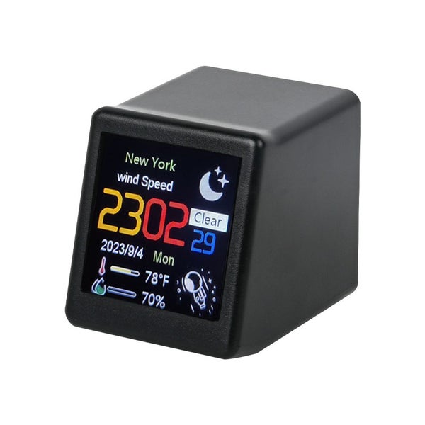 Mini Smart WIFI Weather Station Clock for Gaming Room [NZ Stock] Carousel 2