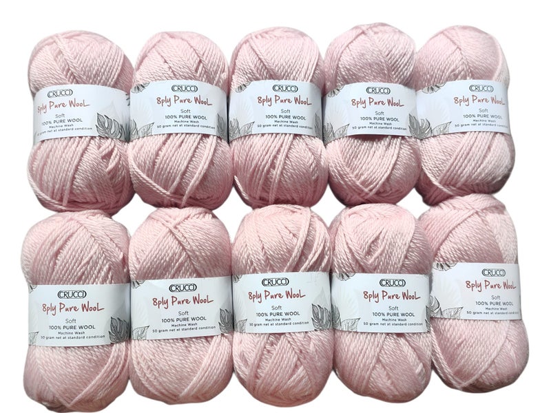 Crucci 8ply Soft Pure Wool 10 Pack ***$1 Reserve*** Carousel 1