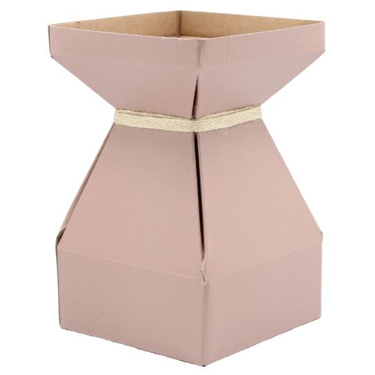 Vaz Small Transportable Cardboard Vase with Liner in Vintage Mauve. Pack of 10. Carousel 1