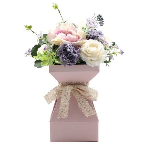 Vaz Small Transportable Cardboard Vase with Liner in Vintage Mauve. Pack of 10. Carousel 2