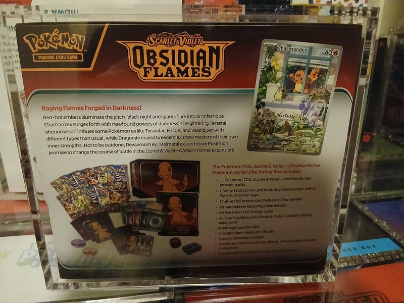 Obsidian flames pokemon center elite trainer box, with acrylic case Carousel 2