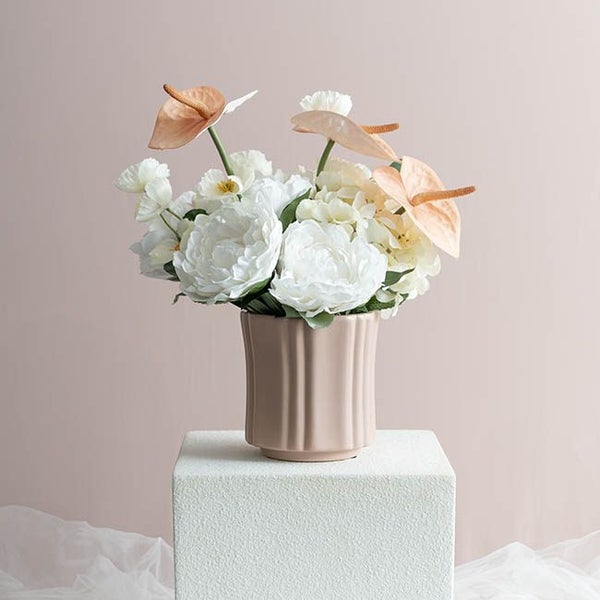 Ceramic Florence Vase Matte Pink 15Dx15cmH. Carousel 2