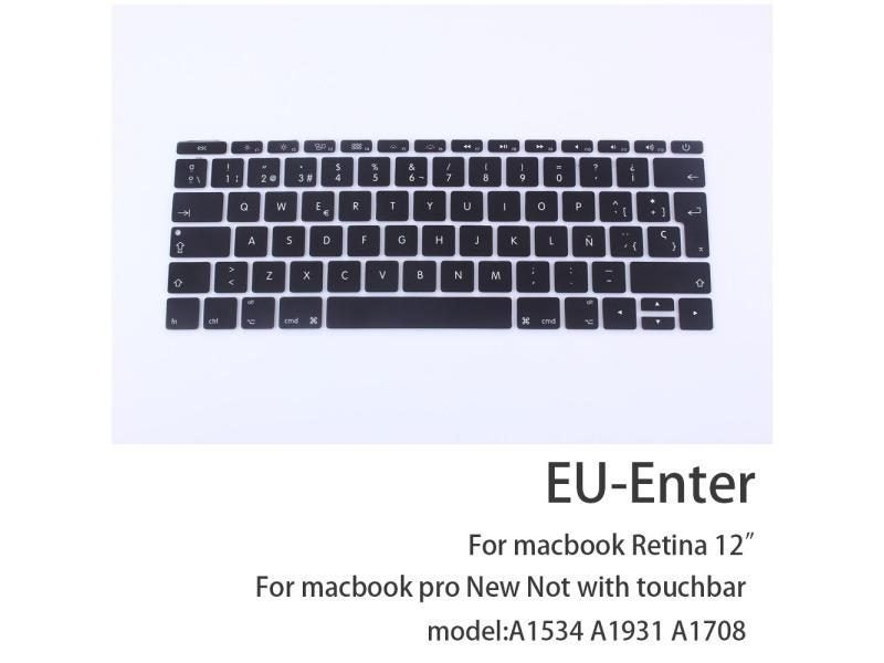 With ñ Spanish Keyboard Cover Protector For Macbook Pro13 A2159 A1990 For Carousel 1