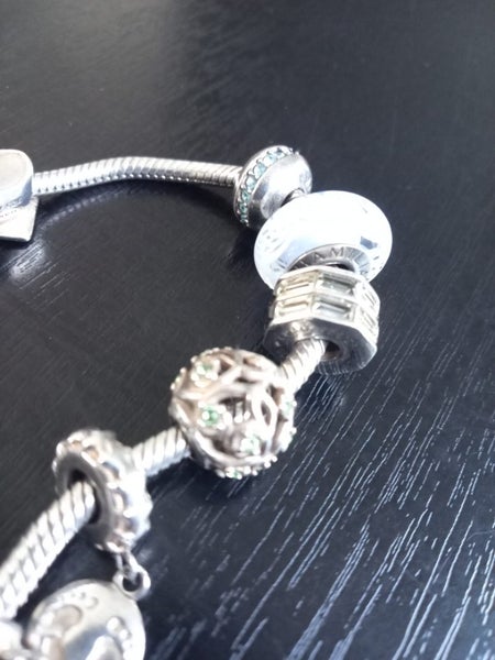 Beautiful pretty all sterling silver bracelet and all sterling silver charms Carousel 2