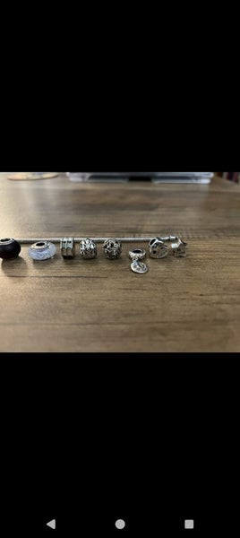 Beautiful pretty all sterling silver bracelet and all sterling silver charms Carousel 10