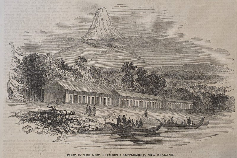 1843 — Scarce New Plymouth Settlement Engraving - Illustrated London News Carousel 3