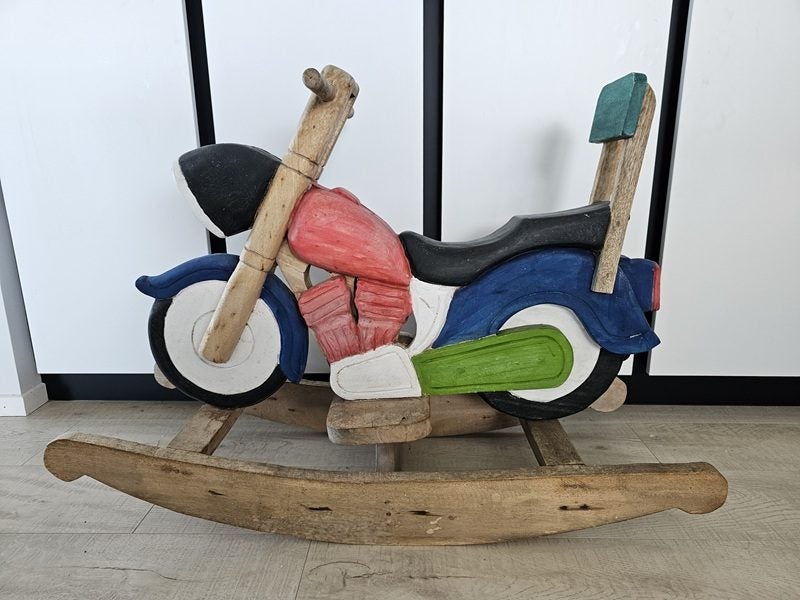Solid Wood Motorbike Rocker/Rocking horse Carousel 1