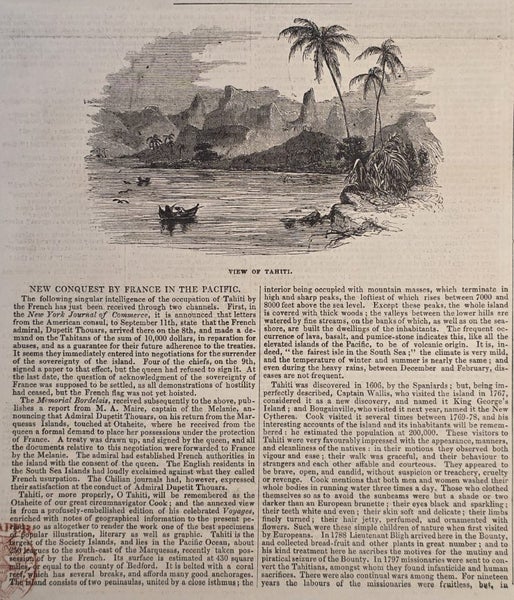 1842 Original Wellington & Tahiti Engravings - Illustrated London News Carousel 2