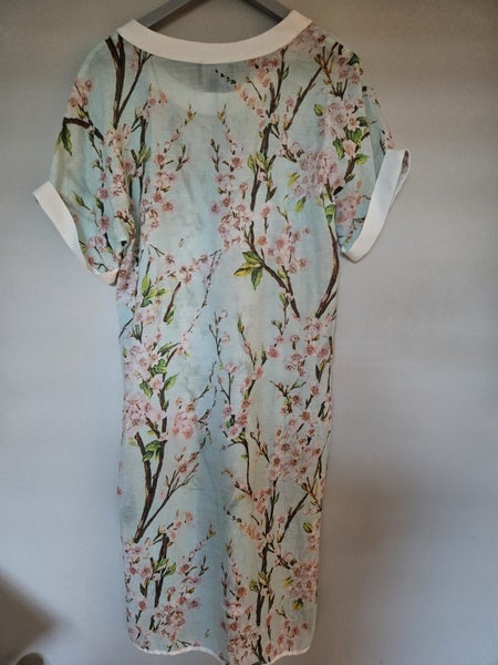 Augustine Floral Print Dress – XS – Light Aqua with Blossom Design Carousel 5