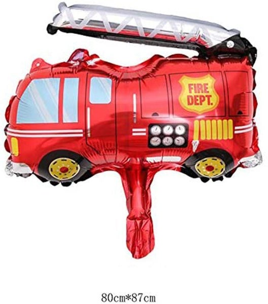 Fire Truck Party Balloons Package Birthday Party Decoration Carousel 7
