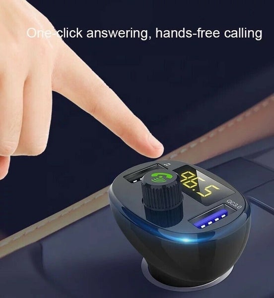 Bluetooth Car FM Kit QC3.0 Wireless Hands Free MP3 Music Player Quick Charge Carousel 2