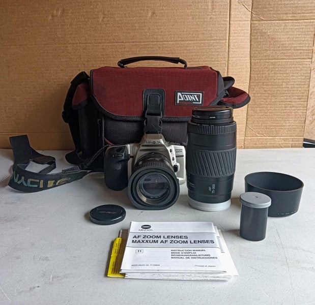 MINOLTA 500Si SLR CAMERA + 2 LENS + CARRY BAG Carousel 1