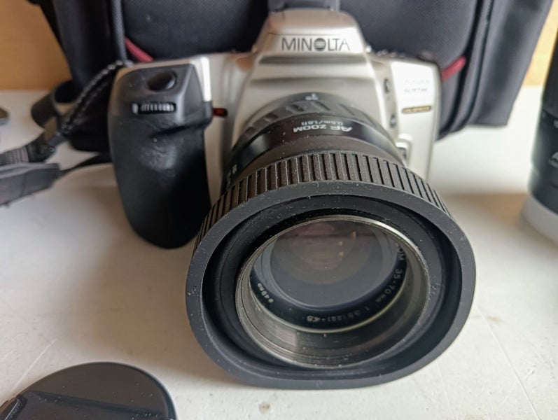 MINOLTA 500Si SLR CAMERA + 2 LENS + CARRY BAG Carousel 2