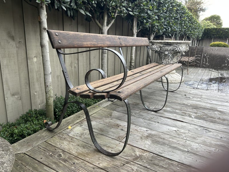 Antique Park Bench circa 1850 / Garden Furniture Carousel 1