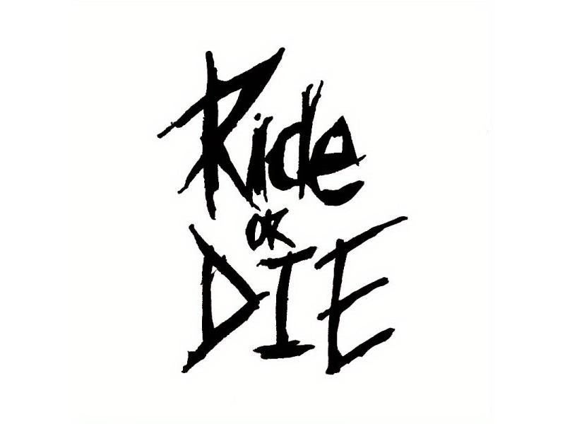 1Pcs MTB Bike Frame Sticker Ride Or Die Top Tube Sticker Bicycle Decals Carousel 1
