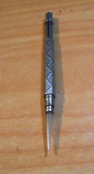 RARE VICTORIAN RETRACTABLE SILVERED BODY GLASS DIP PEN Carousel 2