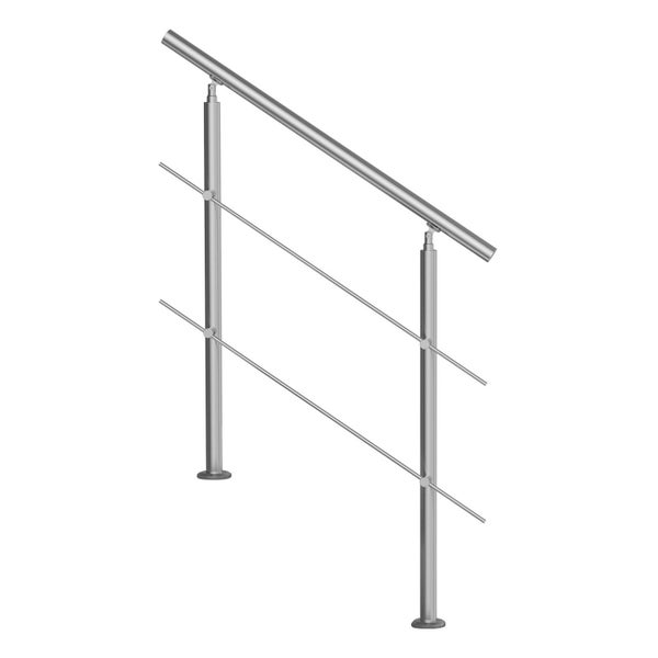 39.4In Handrails For Outdoor Steps 2 Crossbars Staircase For Porch Deck Carousel 2