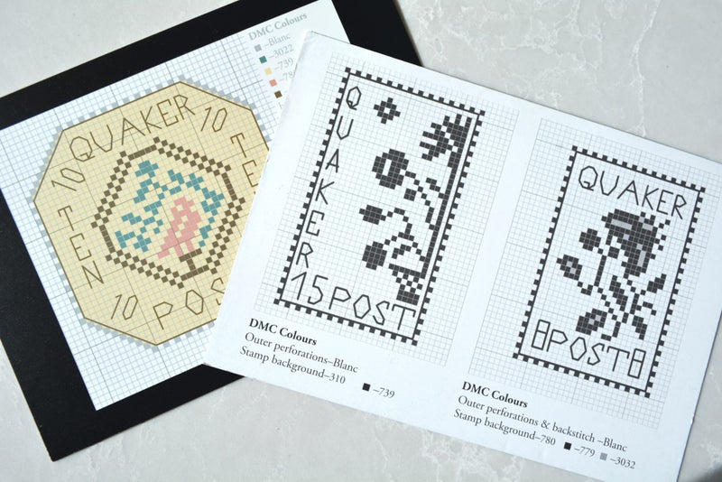 "Quaker Post" cross stitch patterns Carousel 3