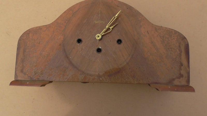 Wooden Mantle Clock $1 No Reserve Carousel 4