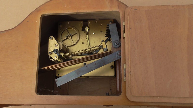 Wooden Mantle Clock $1 No Reserve Carousel 1