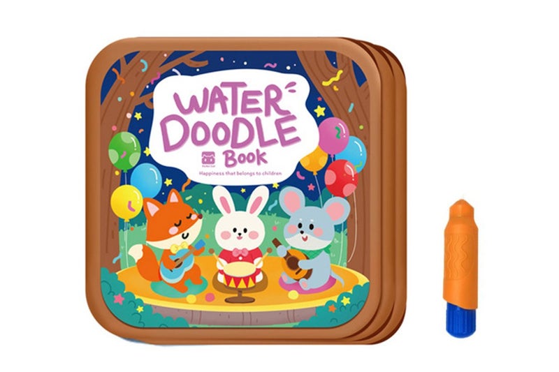 Reusable Water Coloring Book Water Doodle Book Toys Water Painting Book Carousel 1