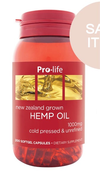 Pro-Life NZ Hemp Seed Oil 200 soft-gel Capsules Special Clearance Deal*
