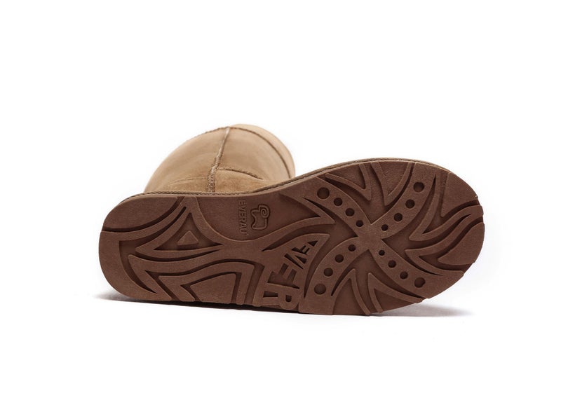 EVERAU(R) UGG Boots Women Double Faced Sheepskin Wool Tall Button Over-Knee J... Carousel 10