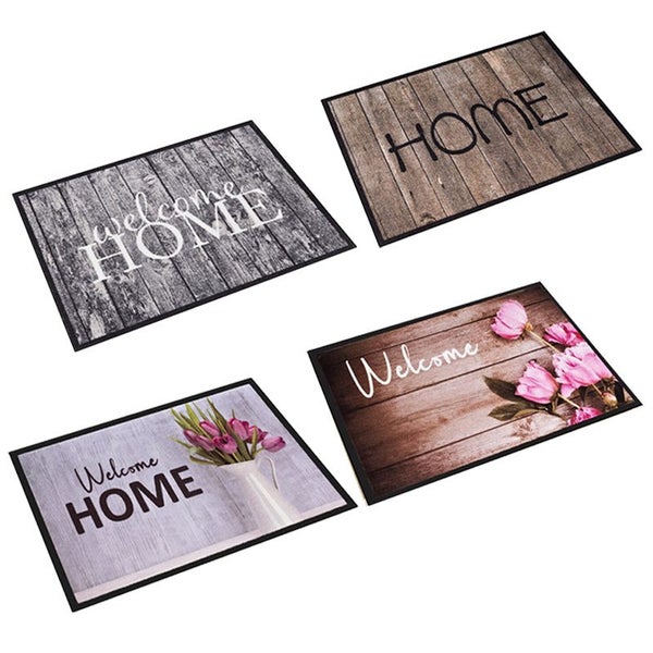 Hod Health & Home 40X60cm 3D Wood Grain Flower Floor Mat Entrance Door Carousel 1