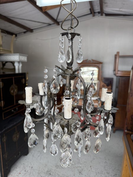 Quality 6 Arms French Style Chandelier With Crystal Droplets Carousel 1