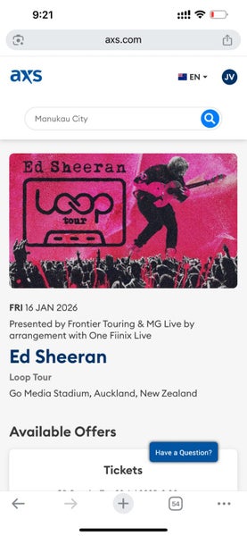 3x Ed Sheeran Loop Tour Tickets64793355342211110