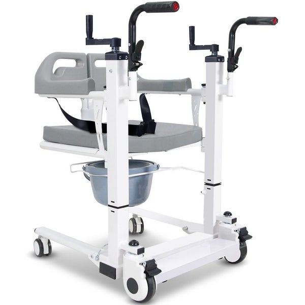 Equipmed 4In1 Patient Lift Transfer Chair Manual Height Adjustment Shower Compat Carousel 9