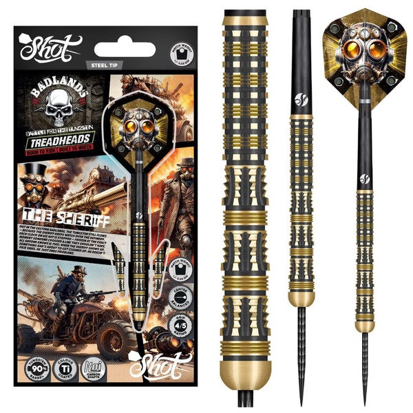 Shot Darts - NEW Badlands The Sheriff - 90% Tungsten Darts Carousel 1