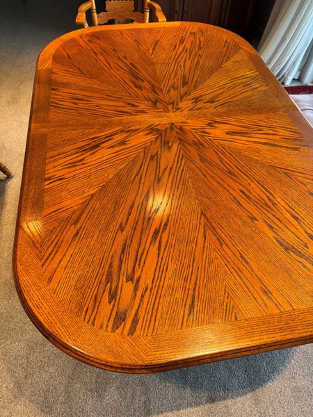 Exquisite Solid English Oak Dining Expandable Dining Table set64194329565313114