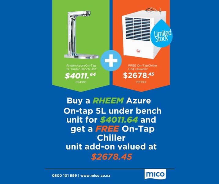 Rheem On-Tap Azure Boiling Water Unit + FREE Chiller | RRP $6,690 Carousel 1