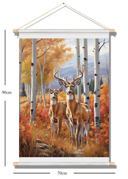 Deer Art Canvas Print Wall Art Carousel 1
