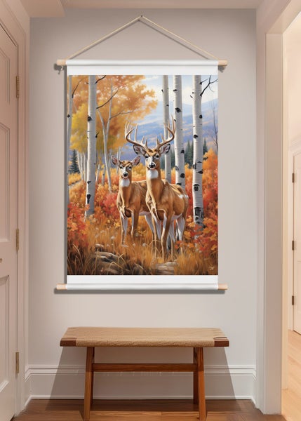 Deer Art Canvas Print Wall Art Carousel 2