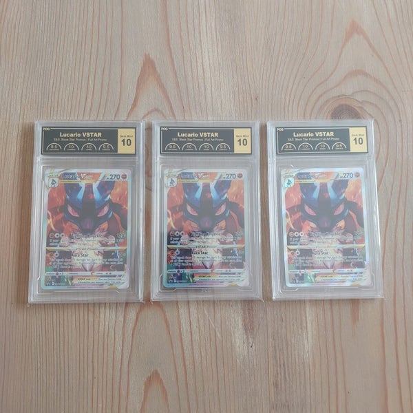 3x Pokemon 2023 LUCARIO VSTAR PCG Gem Mint 10 Carousel 1
