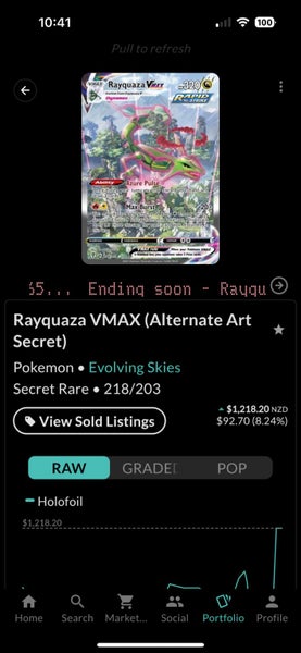 {Open To Offers} Rayquaza VMAX 218/203 evolving skies pokemon Carousel 8